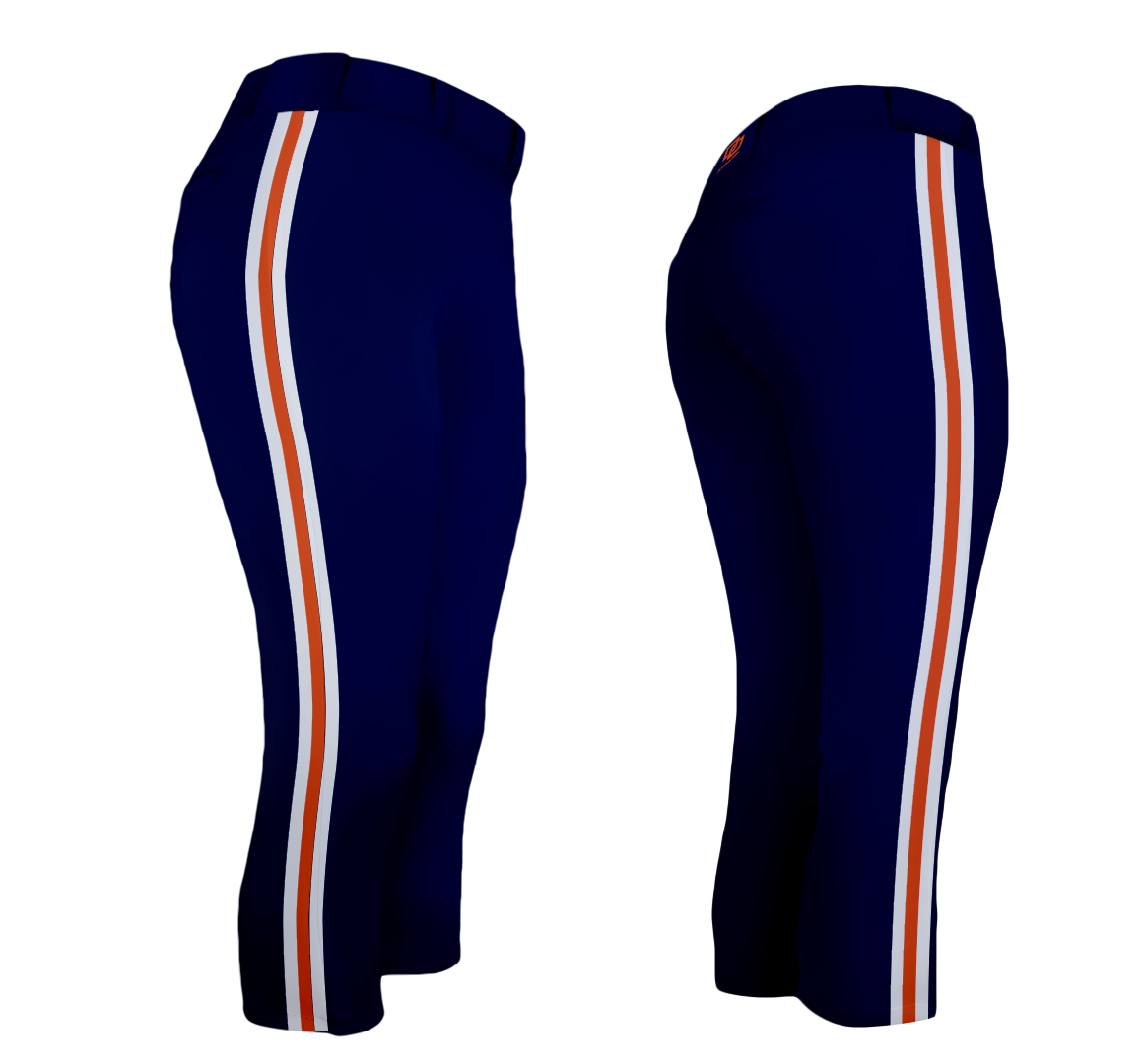 Custom Fastpitch Pants - 2027 Triple Piped Navy