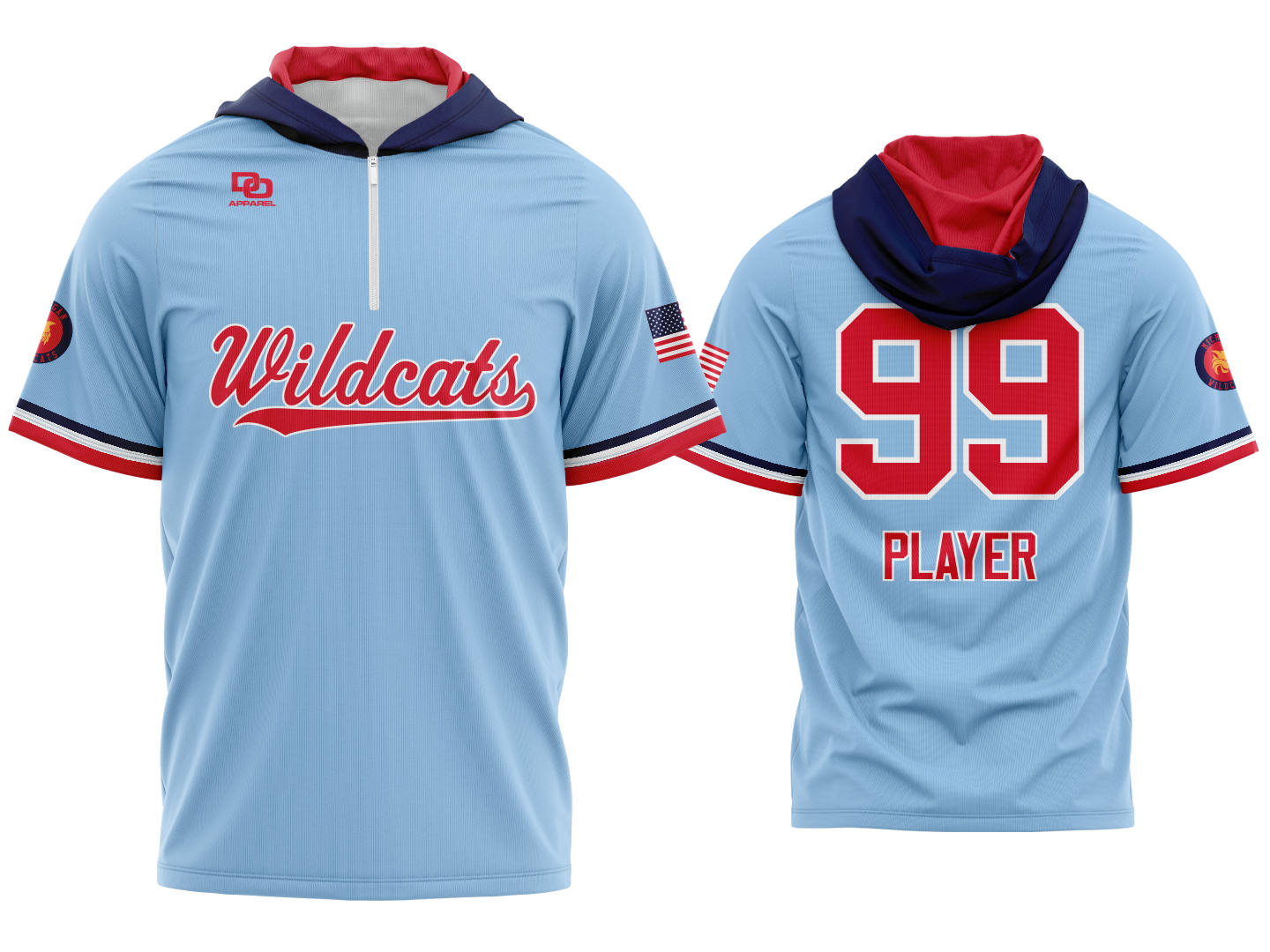 Custom QZ Hoodie SS - Columbia