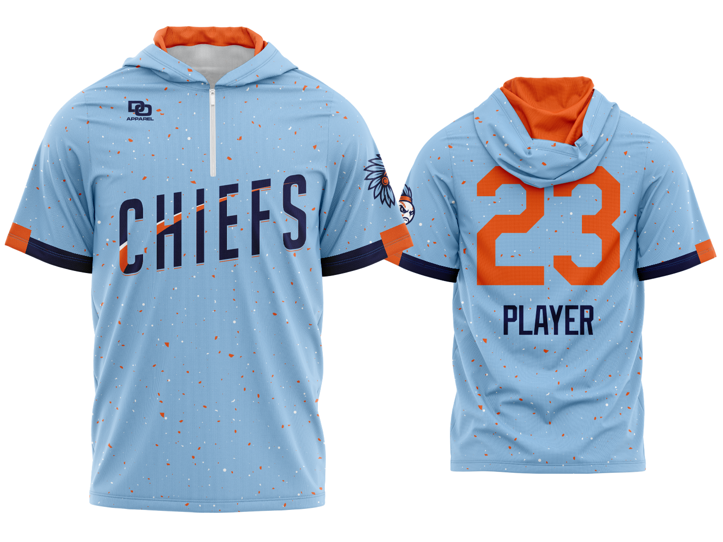Custom QZ Hoodie SS  - Columbia Splatter