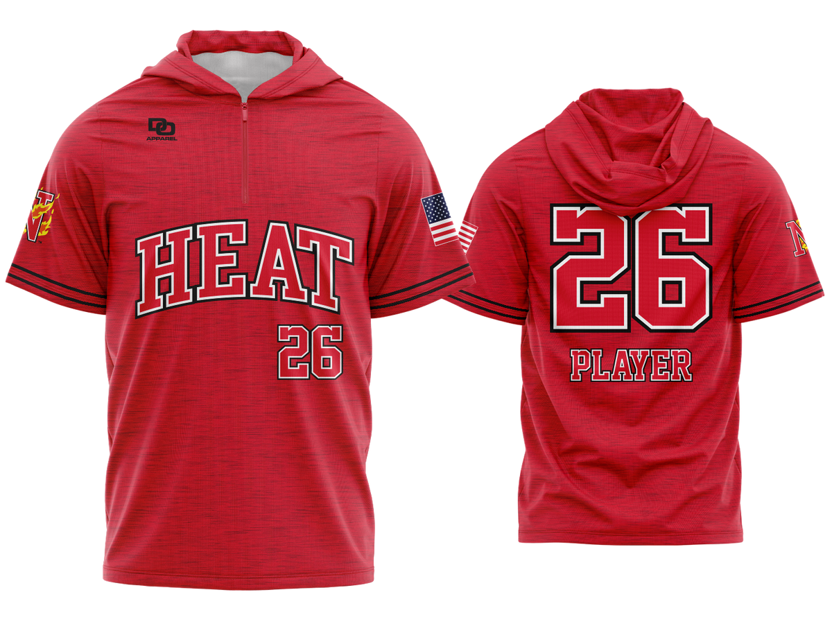 Custom QZ Hoodie SS - Red Heather