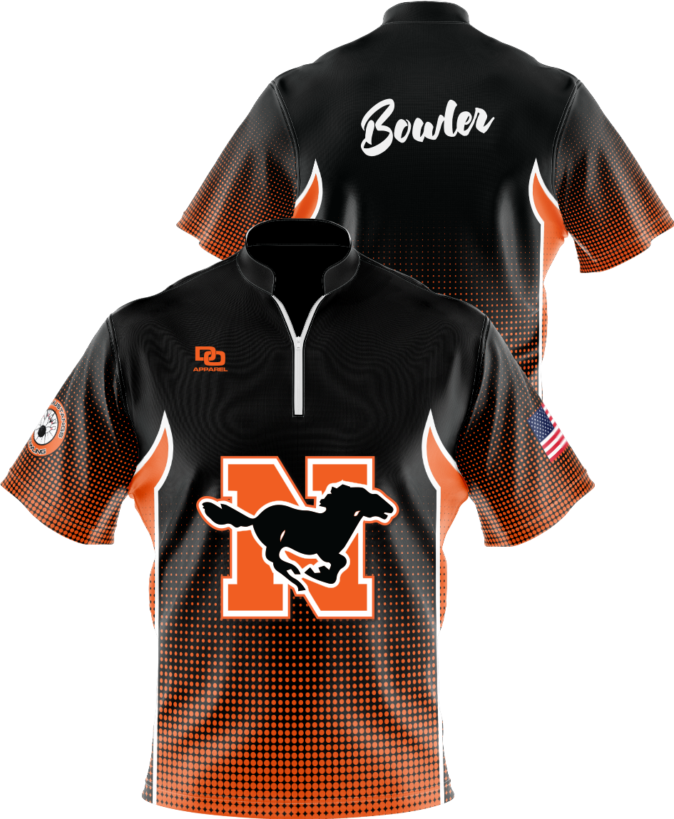 Custom FD QZ Taper Bowling Jersey - Black with Personalization