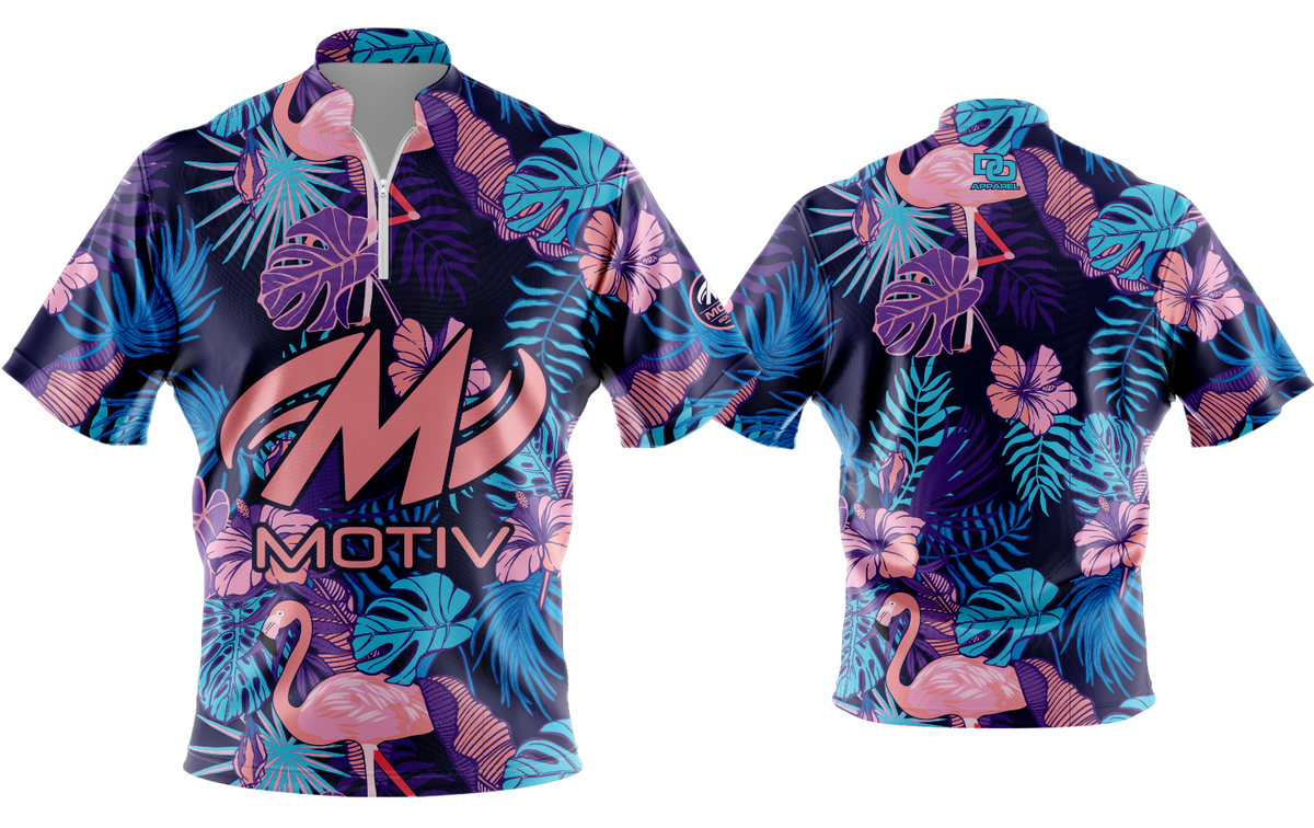 Custom FD QZ Taper Bowling Jersey - Flamingo