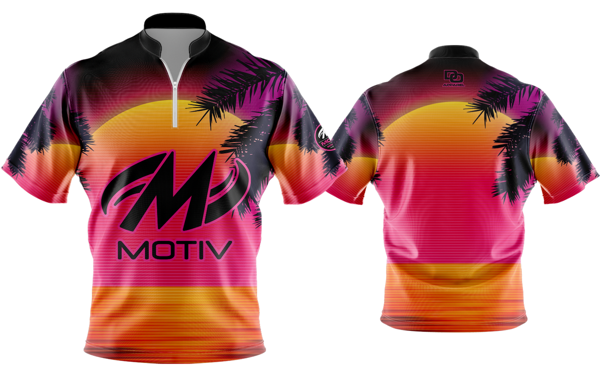 Custom FD QZ Taper Bowling Jersey - Sunset