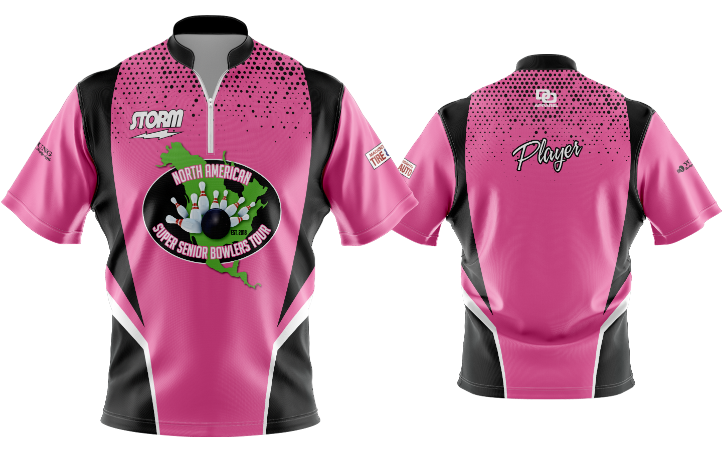 Custom Bowling Jersey - Cheer Pink