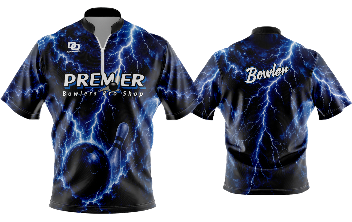 Custom FD QZ Taper Bowling Jersey - Lightning