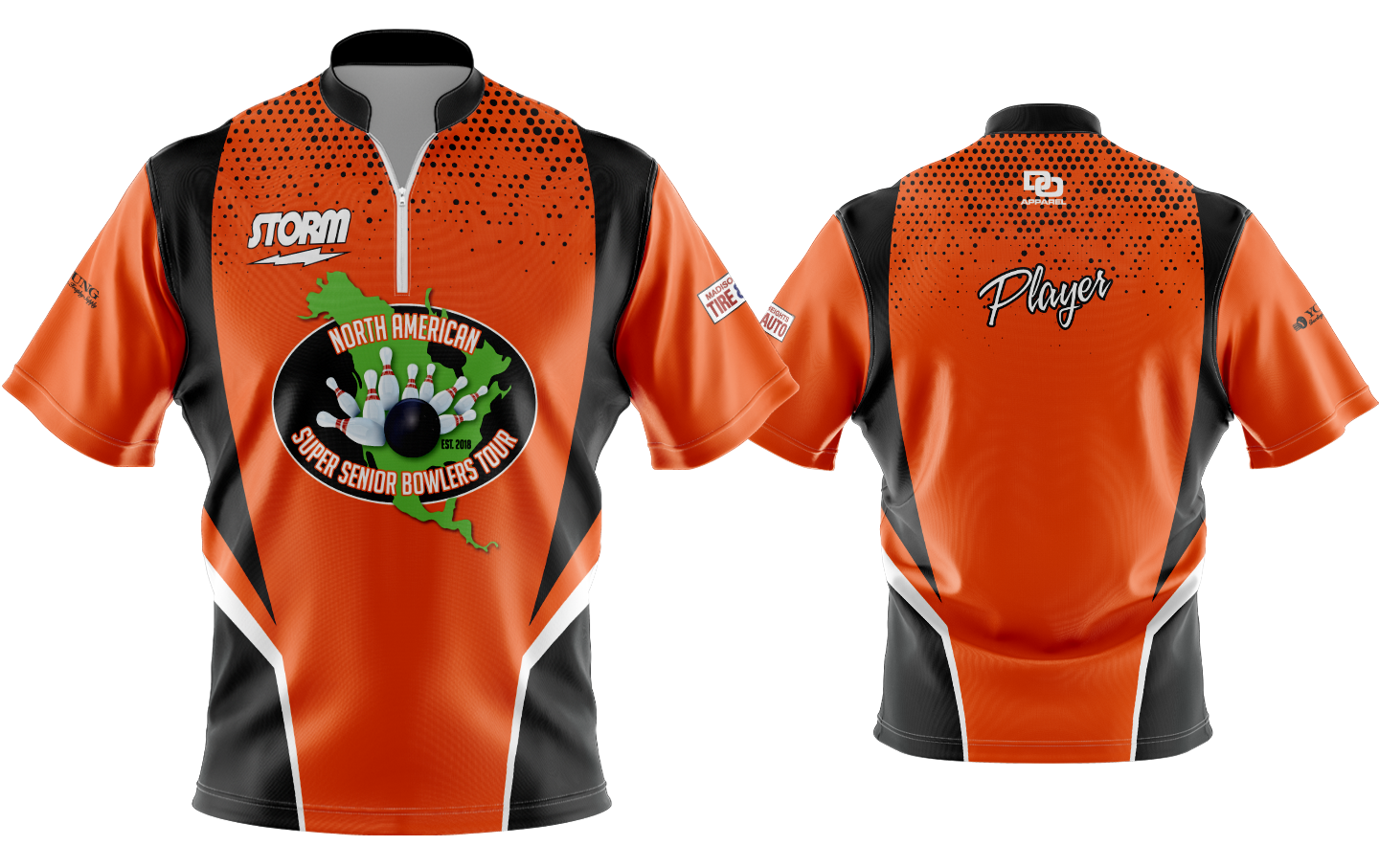 Custom Bowling Jersey - Orange
