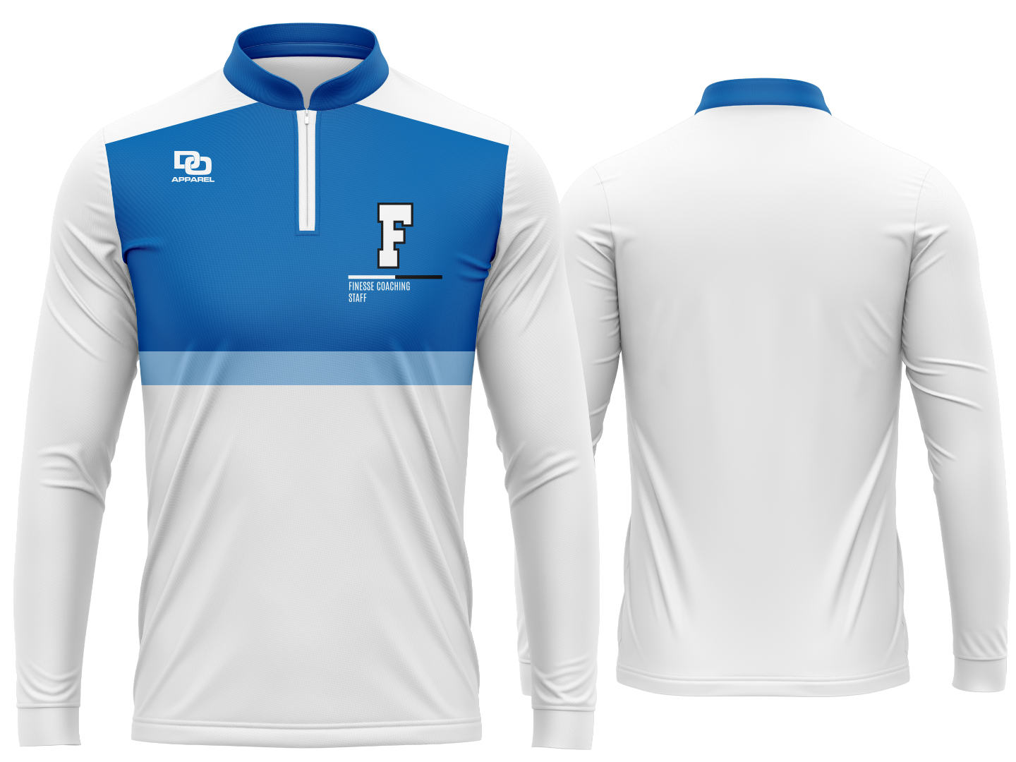 Coaches Custom Long Sleeve 1/4 Zip - White