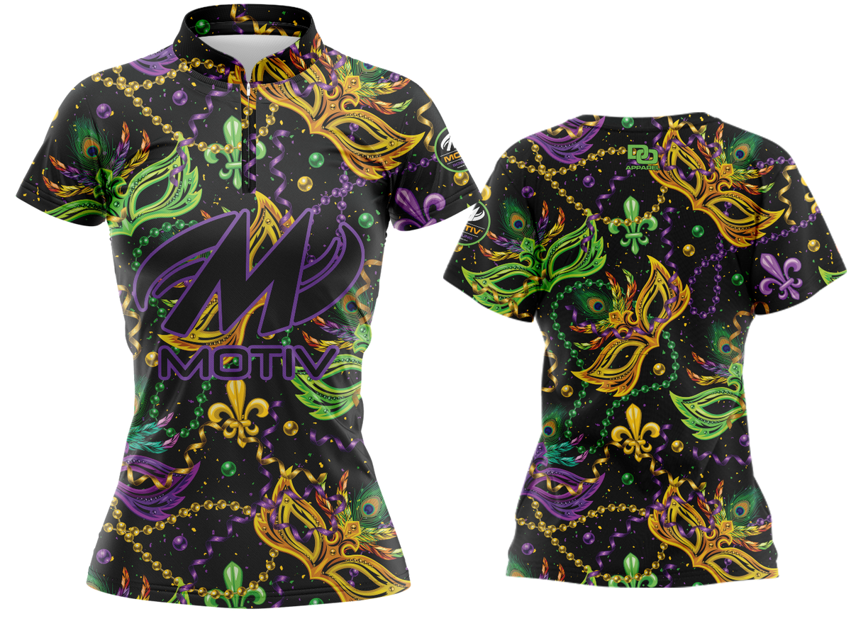 Custom FD QZ Taper Women's Bowling Jersey - Masks