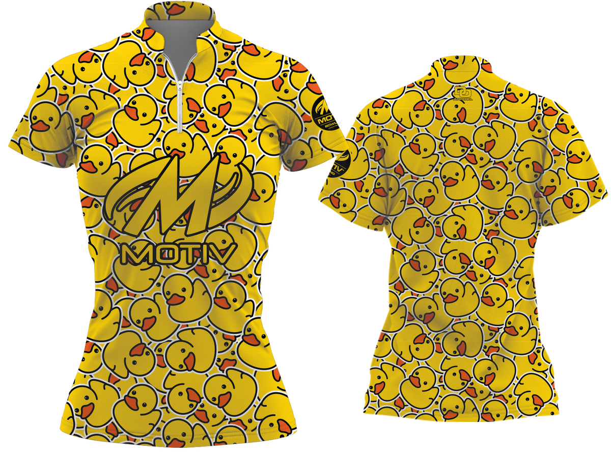 Custom FD QZ Taper Women's Bowling Jersey - Ducky