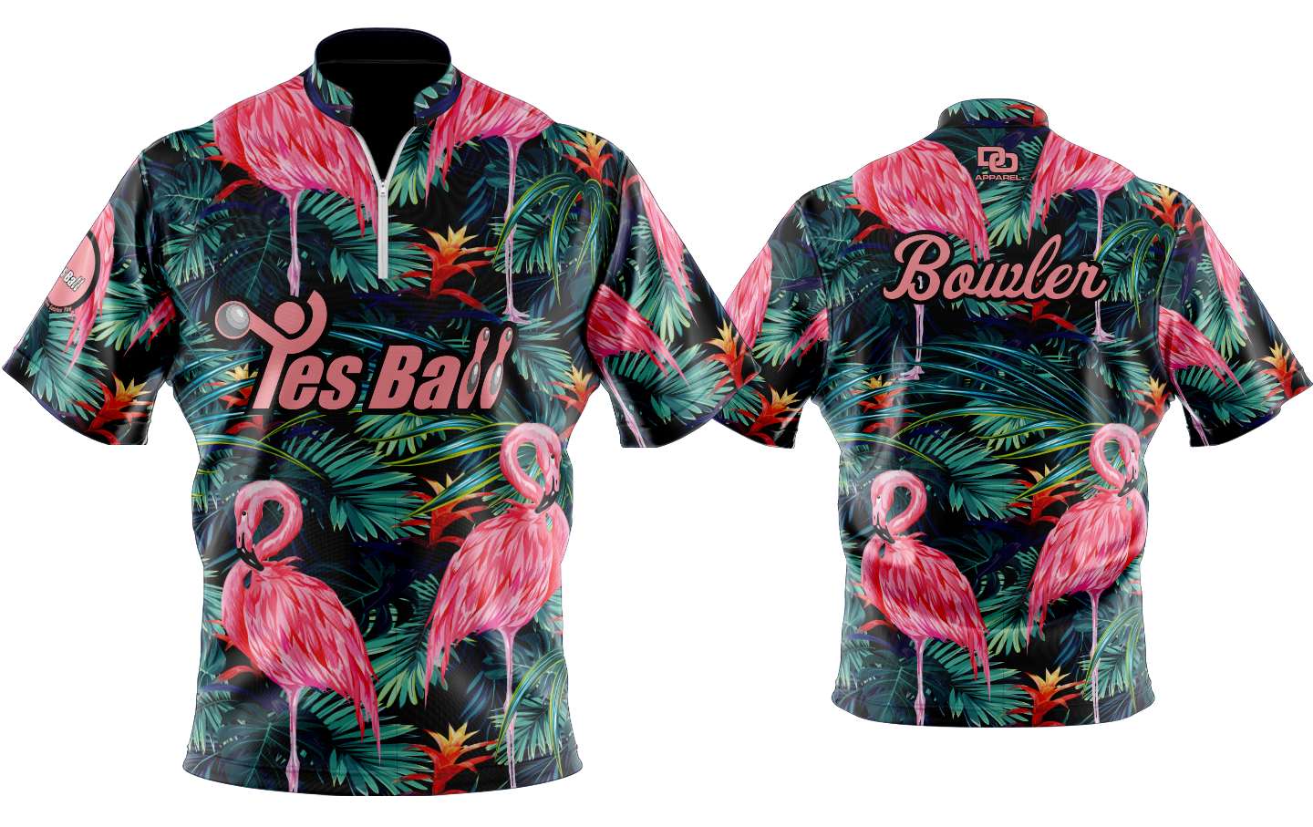 Custom Bowling Jersey - Flamingo