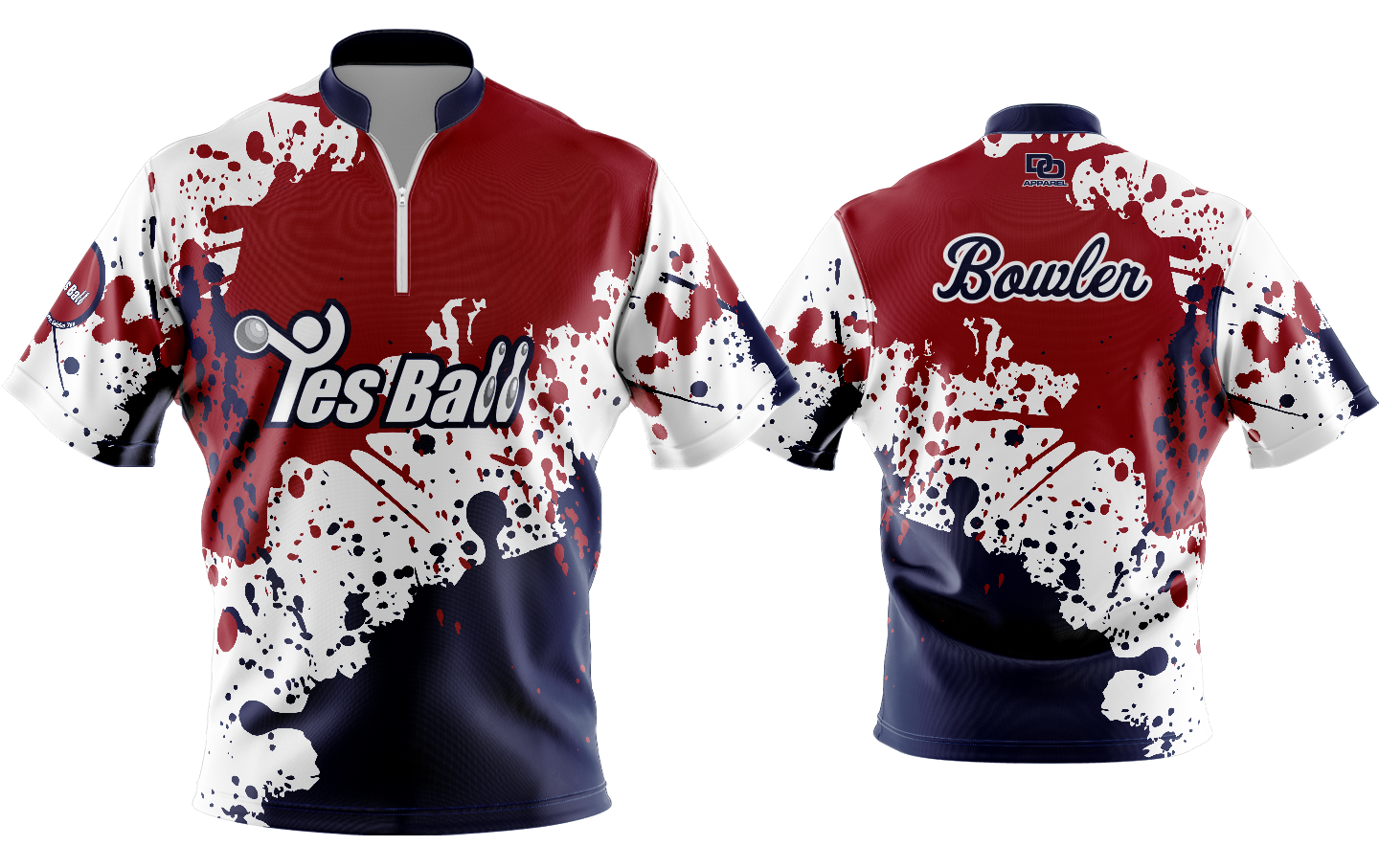 Custom Bowling Jersey - USA Splatter