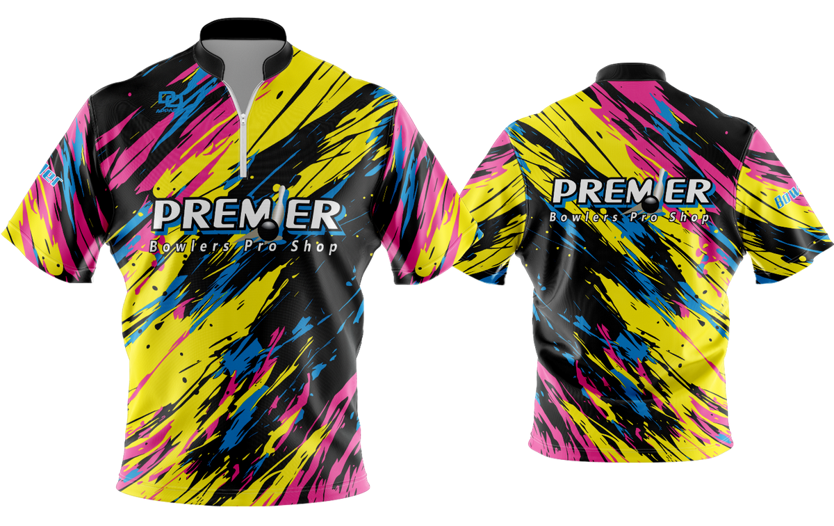 Custom FD QZ Taper Bowling Jersey - Splatter