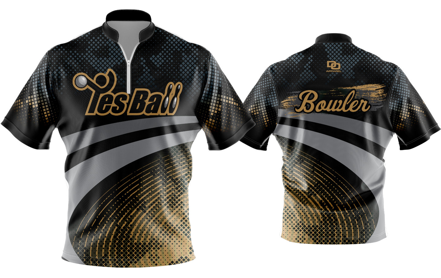 Custom Bowling Jersey - Gold