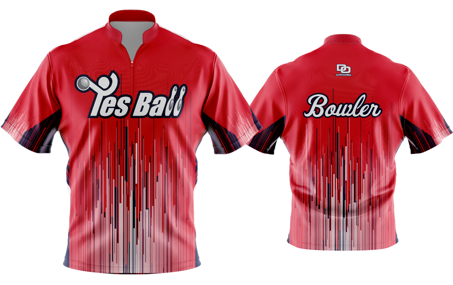 Custom Bowling Jersey - Lines