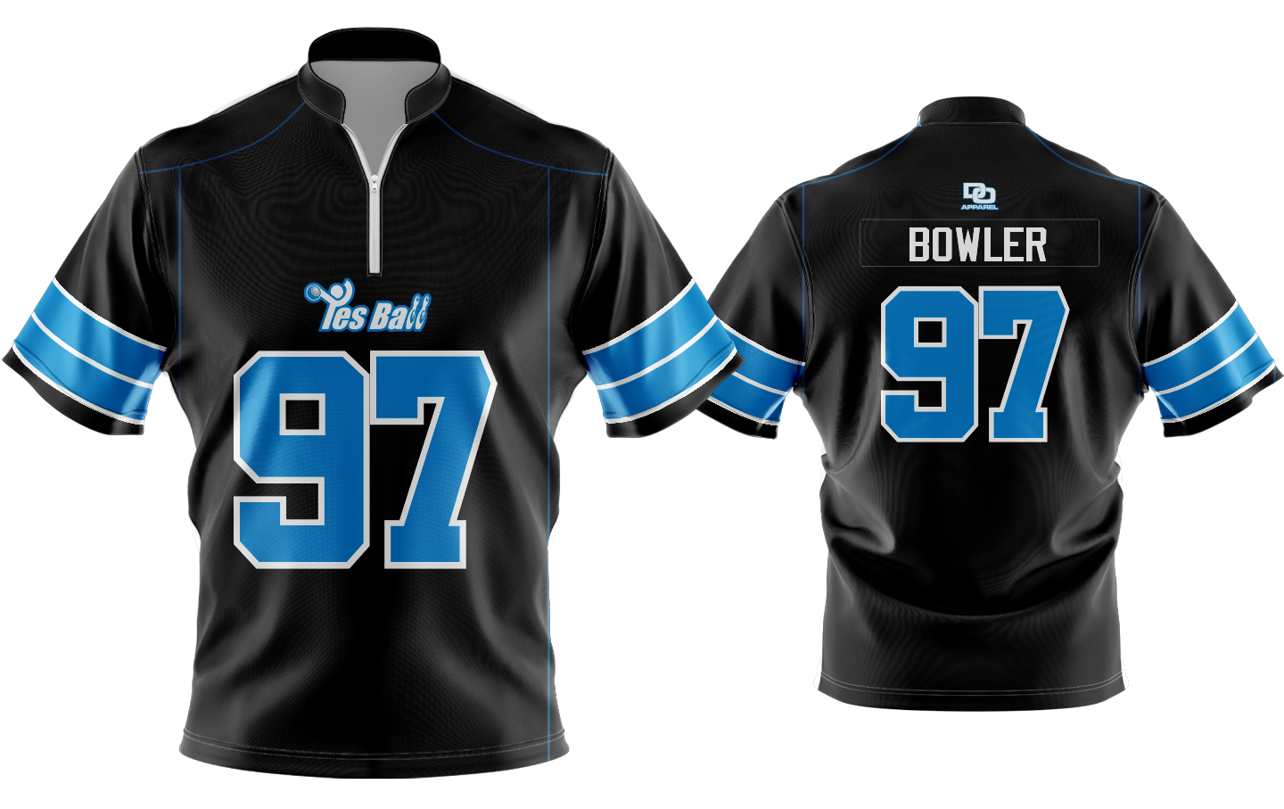 Custom Bowling Jersey - Lions Black