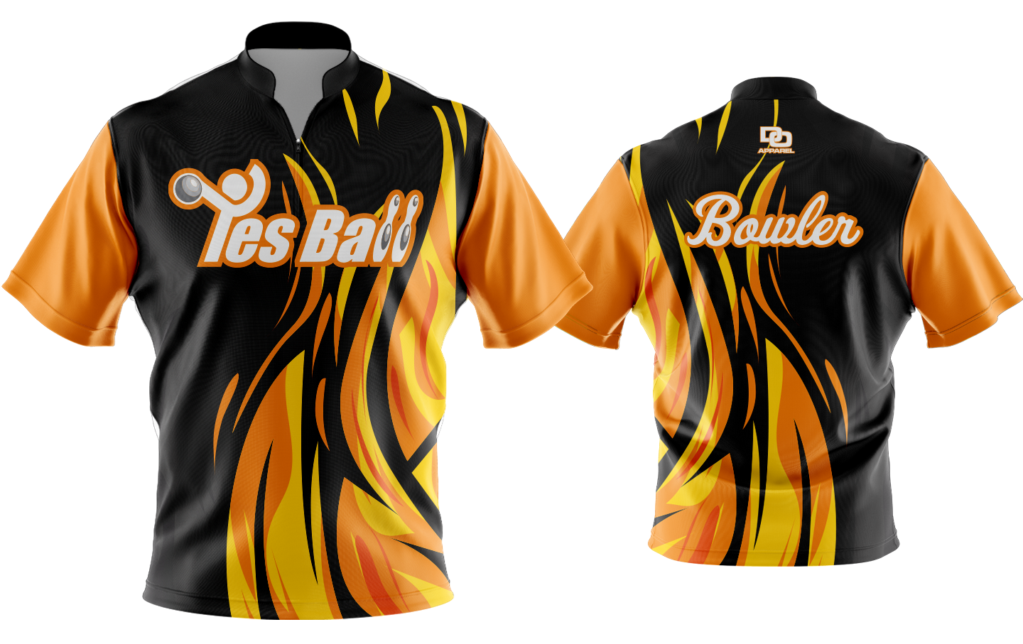 Custom Bowling Jersey - Orange