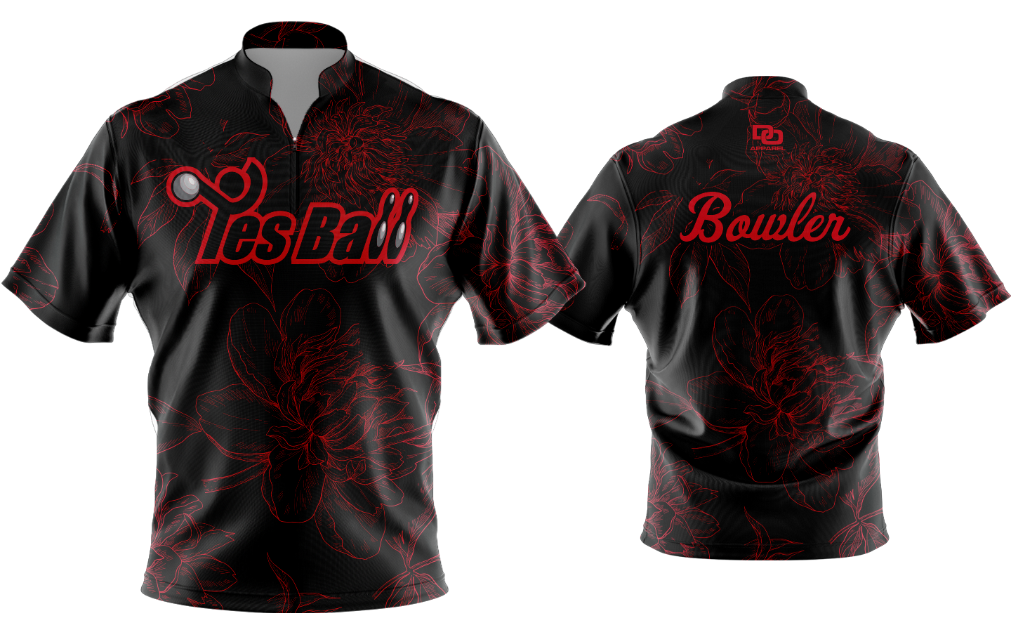 Custom Bowling Jersey - Rose
