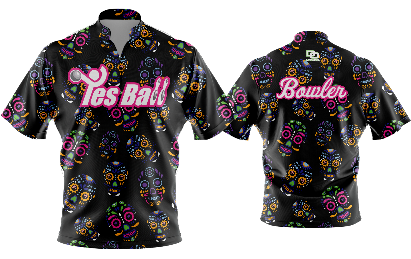 Custom Bowling Jersey - Skulls