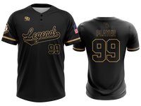 Custom Two-Button Jersey - Away Black