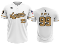 Custom Two-Button Jersey - Home White