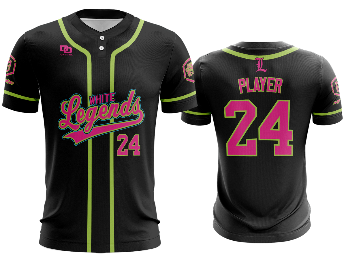 Custom Two-Button Jersey - Black Party