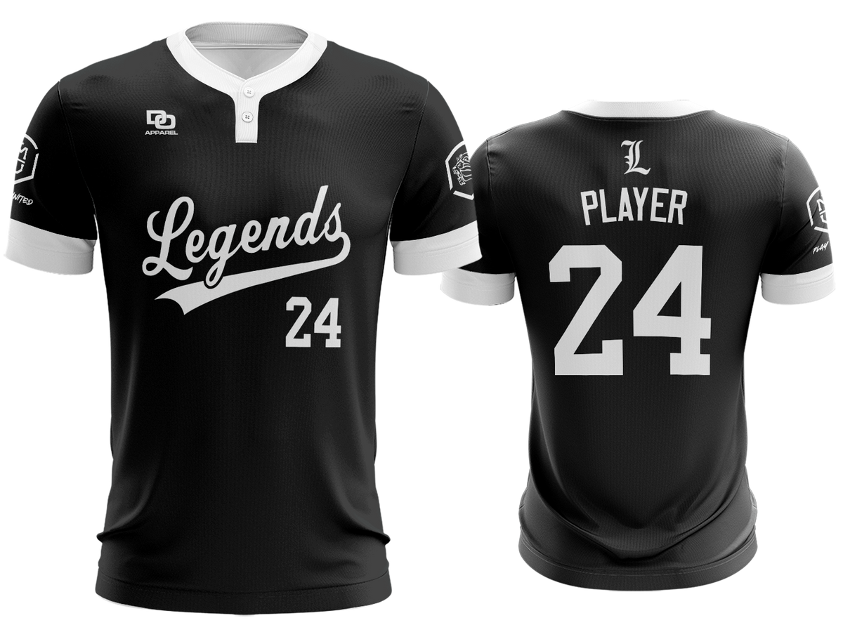 Custom Two-Button Jersey - CBJ Black