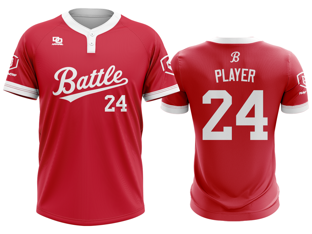 Custom Two-Button Jersey - CBJ Red