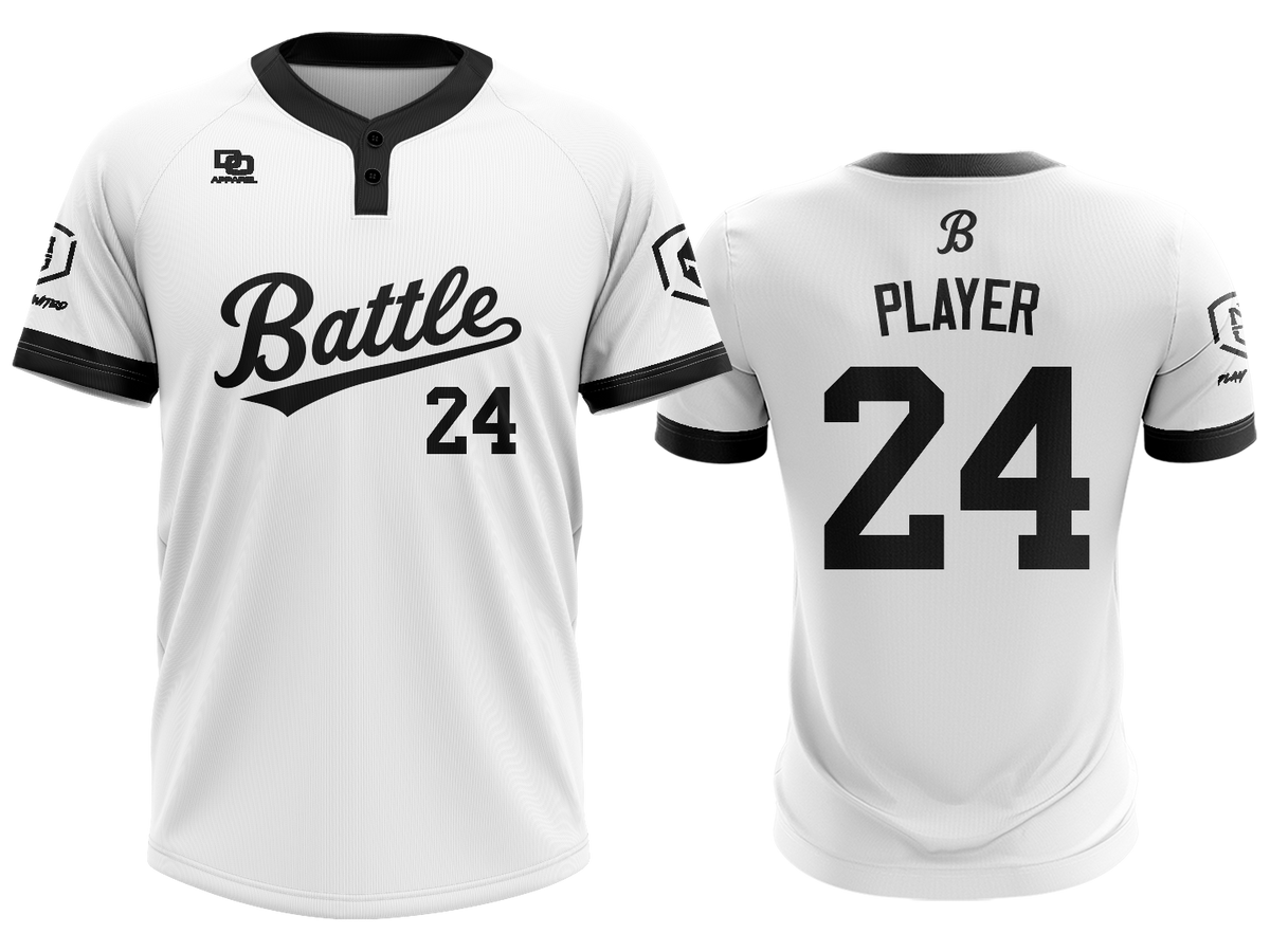 Custom Two-Button Jersey - CBJ White