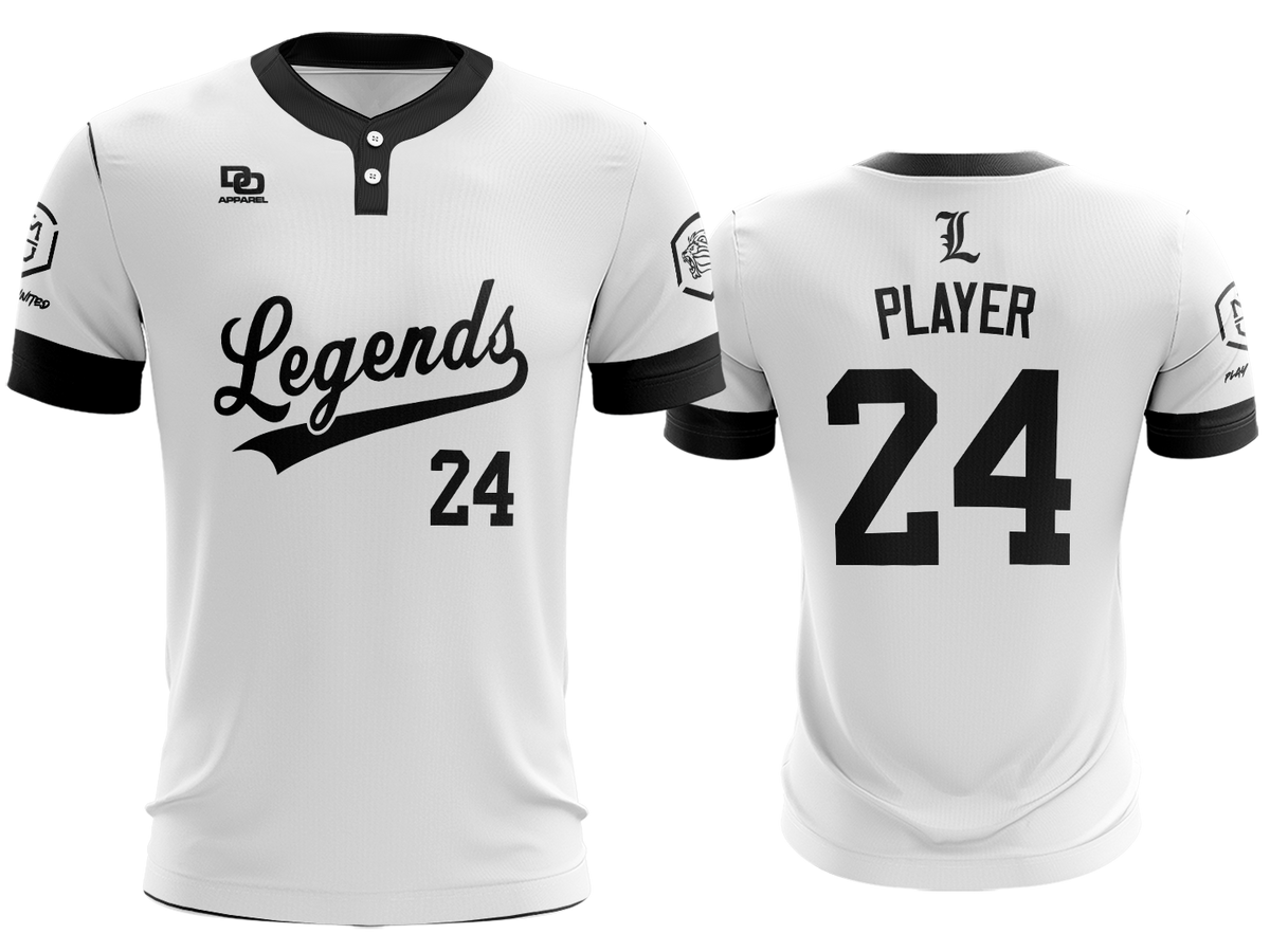 Custom Two-Button Jersey - CBJ White