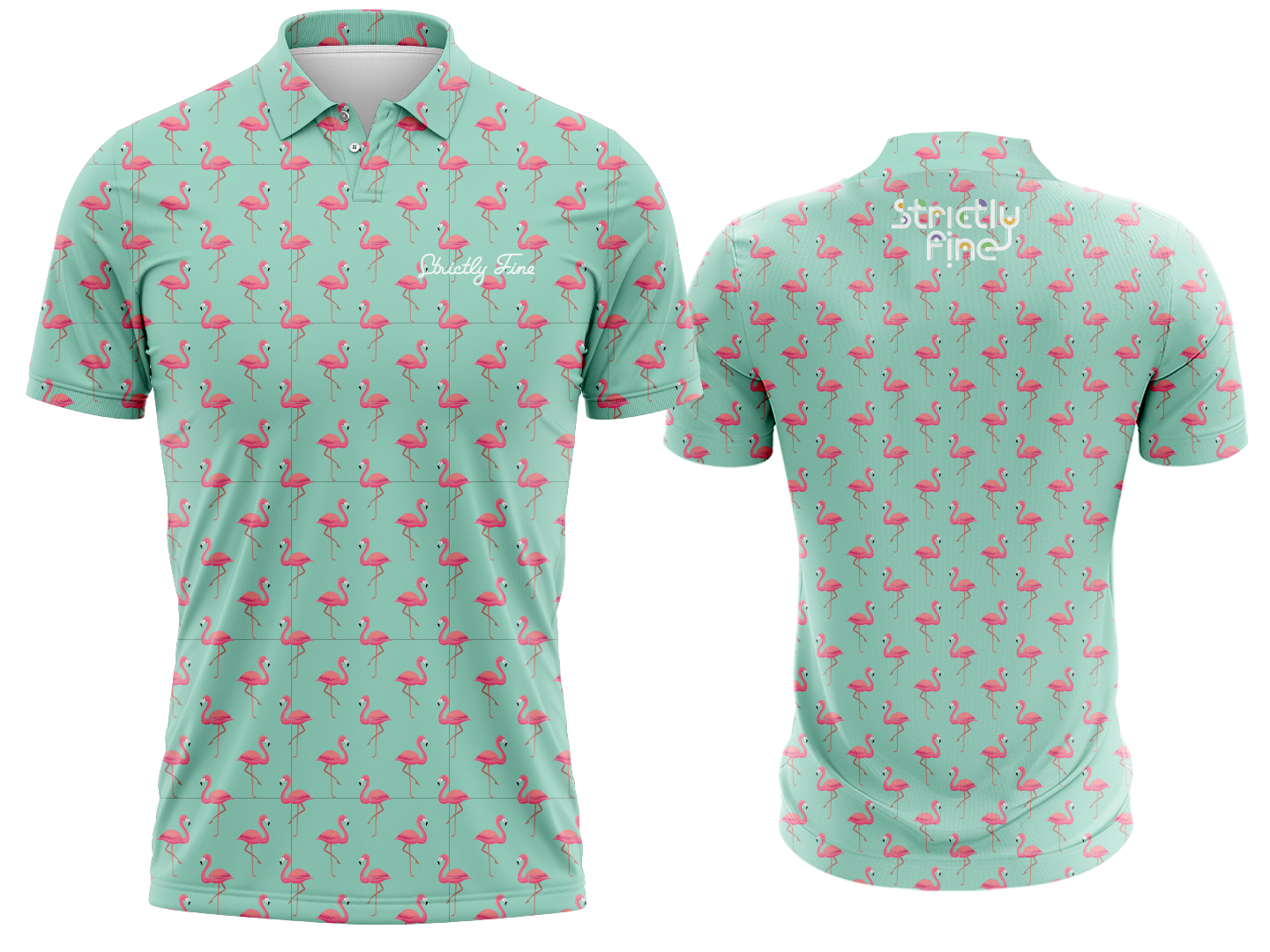 Custom Two-Button Polo - Flamingo