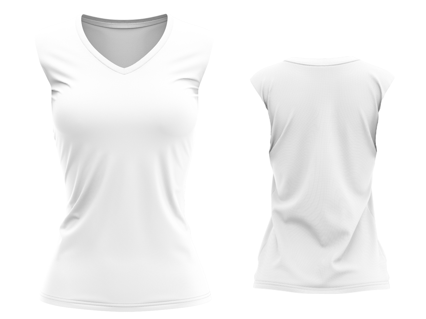 Custom Womens Sleeveless V-Neck Jersey -