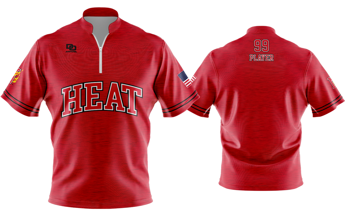 Custom Vapor Batting Jacket - Red Heather