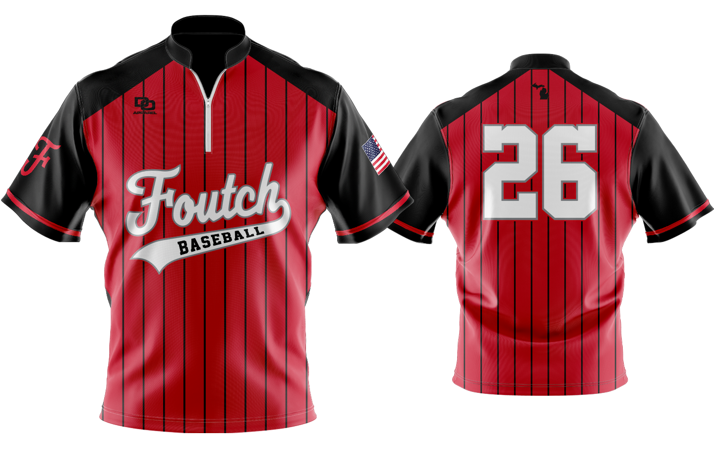 Custom Vapor - Red Pinstripe