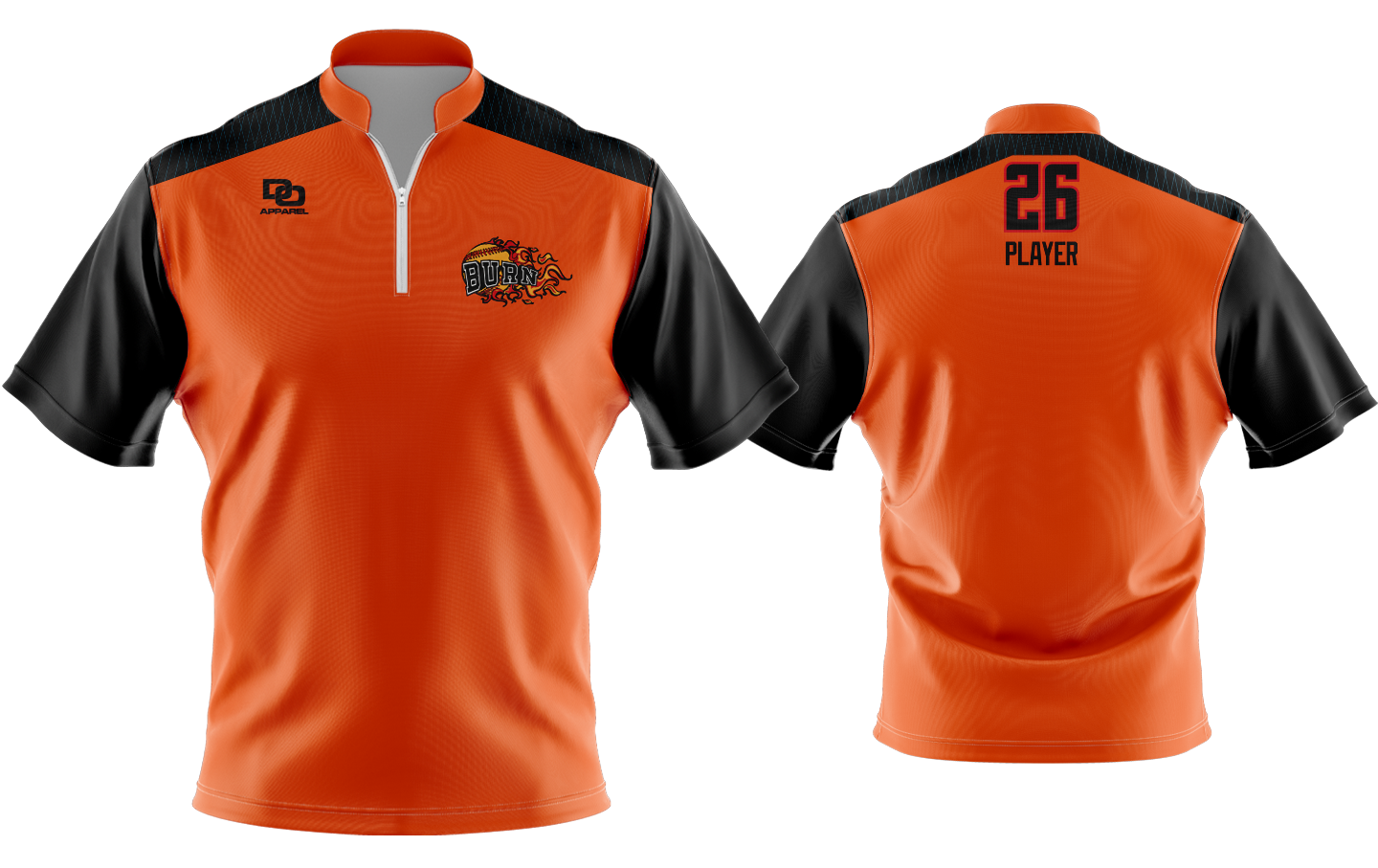 Custom Vapor Batting Jacket - Orange