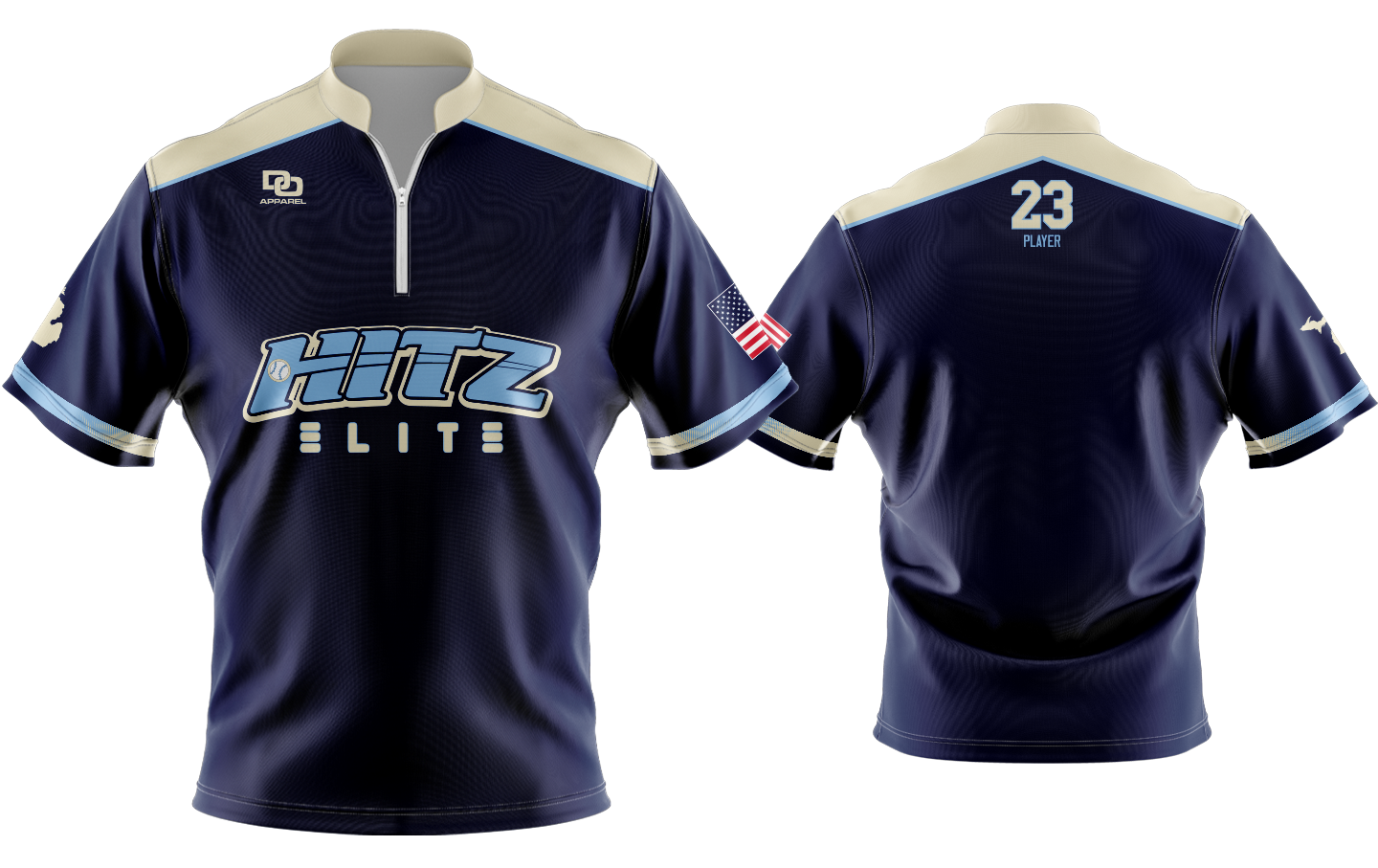 Custom Vapor Batting Jacket - SDC MOD 16 Navy