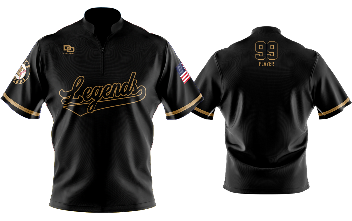 Custom Vapor Batting Jacket - Away Black