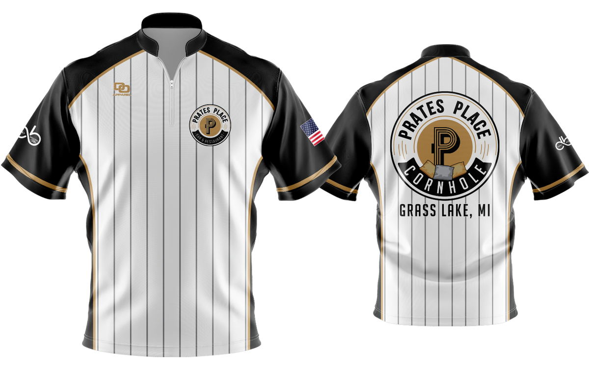 Custom Vapor Batting Jacket - White Pinstripe
