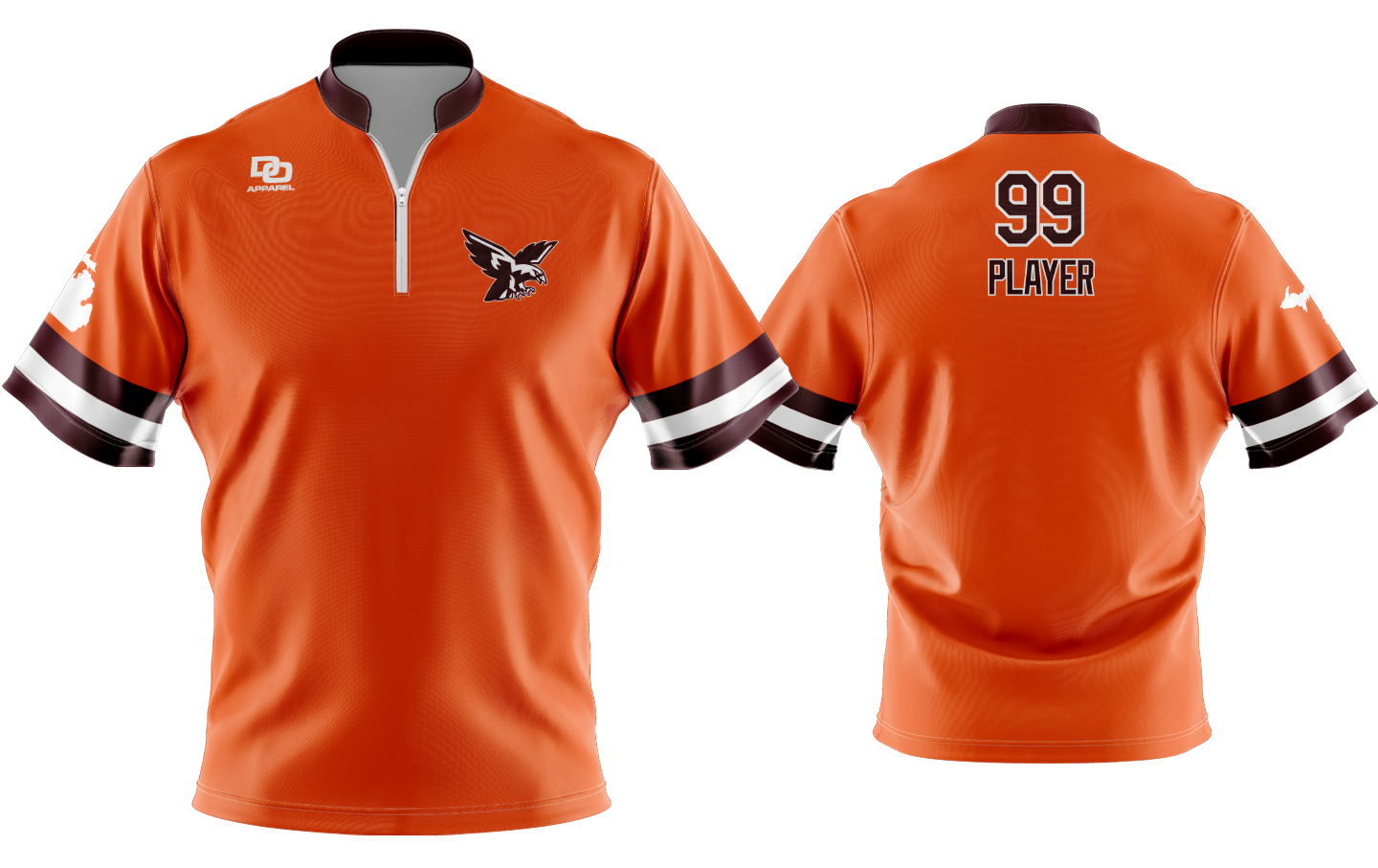 Custom Vapor Batting Jacket - Orange