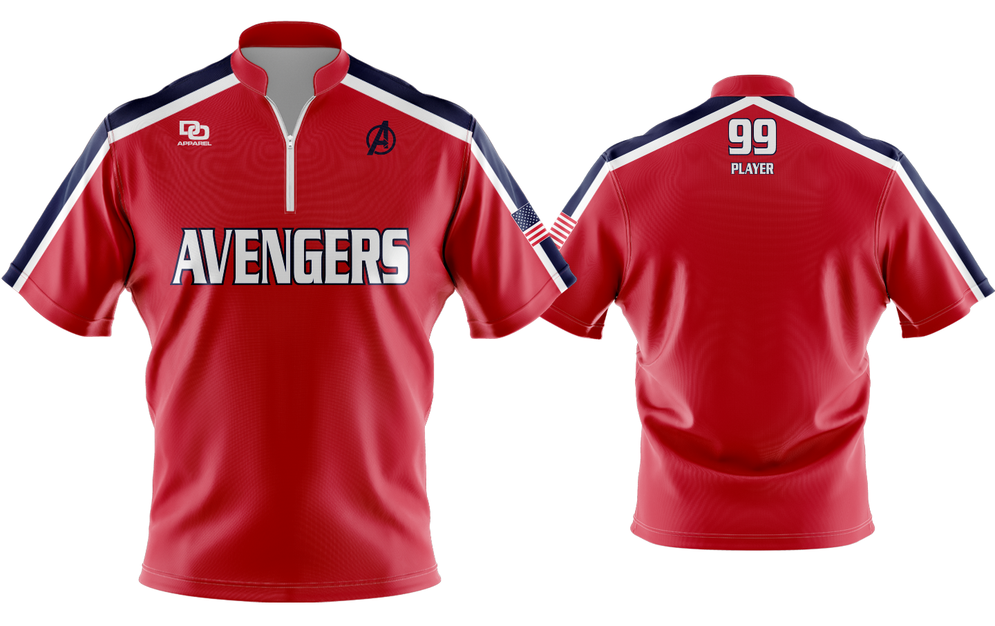 Custom Vapor Batting Jacket - Red