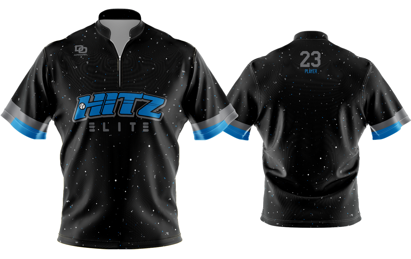 Custom Vapor Batting Jacket - Black Splatter