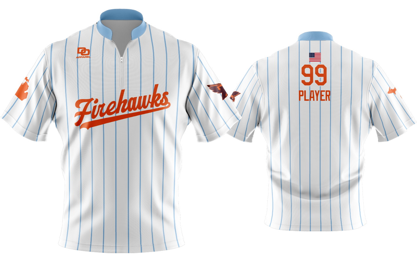 Custom Vapor Batting Jacket - Pinstripe