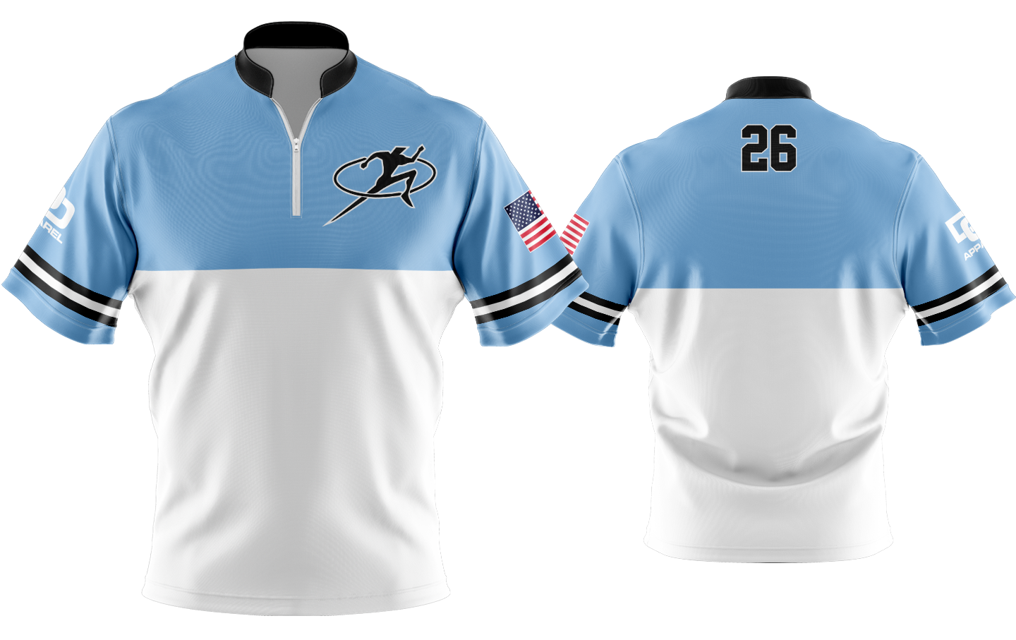 Custom Vapor Batting Jacket - Columbia/White