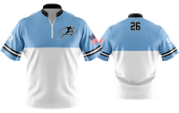 Custom Vapor Batting Jacket - Columbia/White