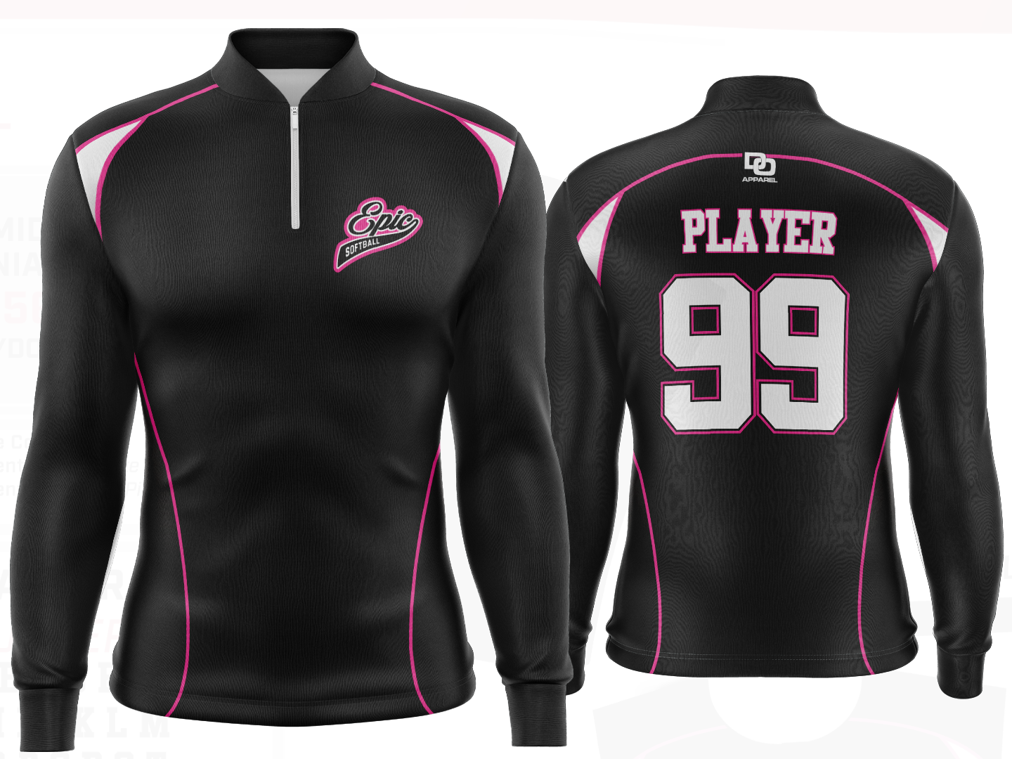 Custom Vapor Long Sleeve Batting Jacket - Black