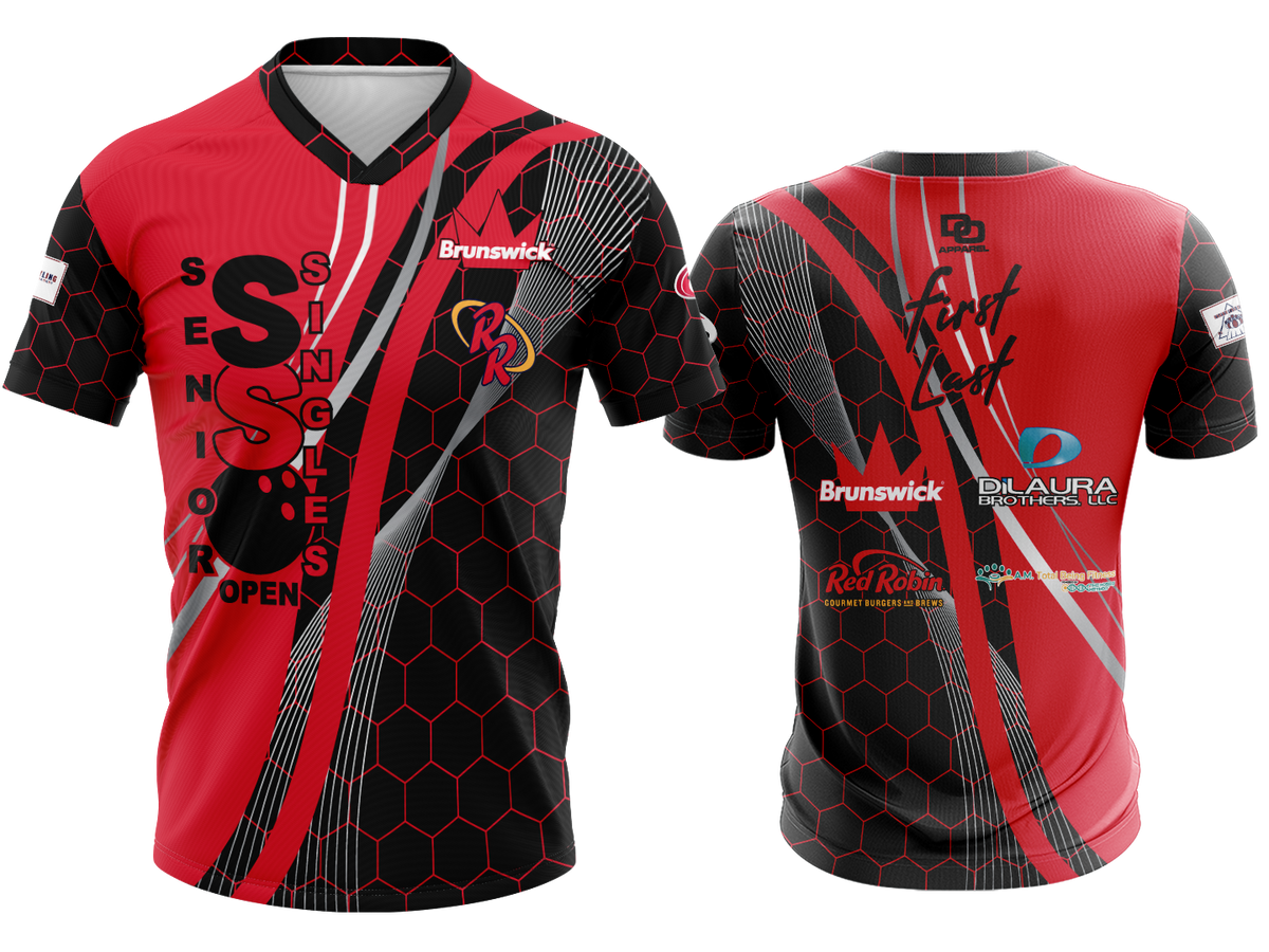Custom V-Neck Jersey - Black
