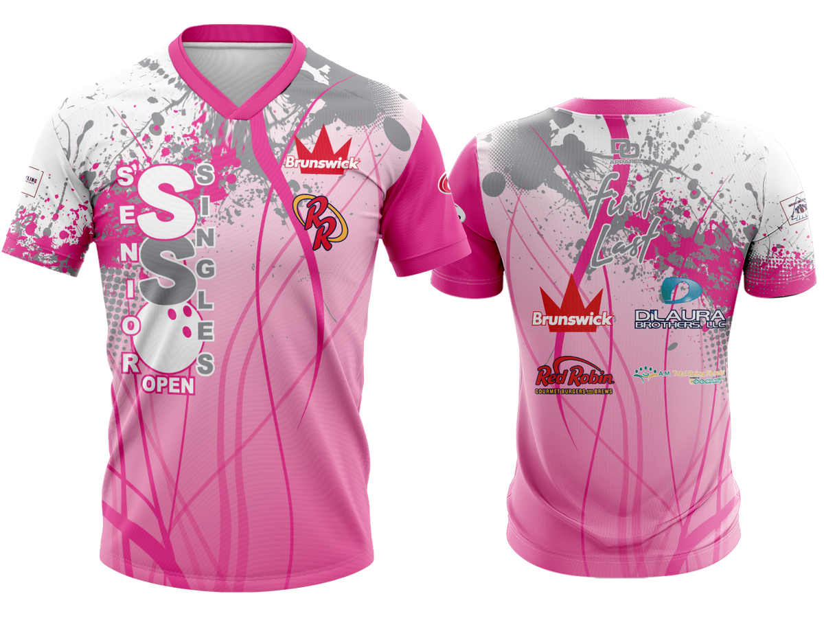 Custom V-Neck Jersey - Pink