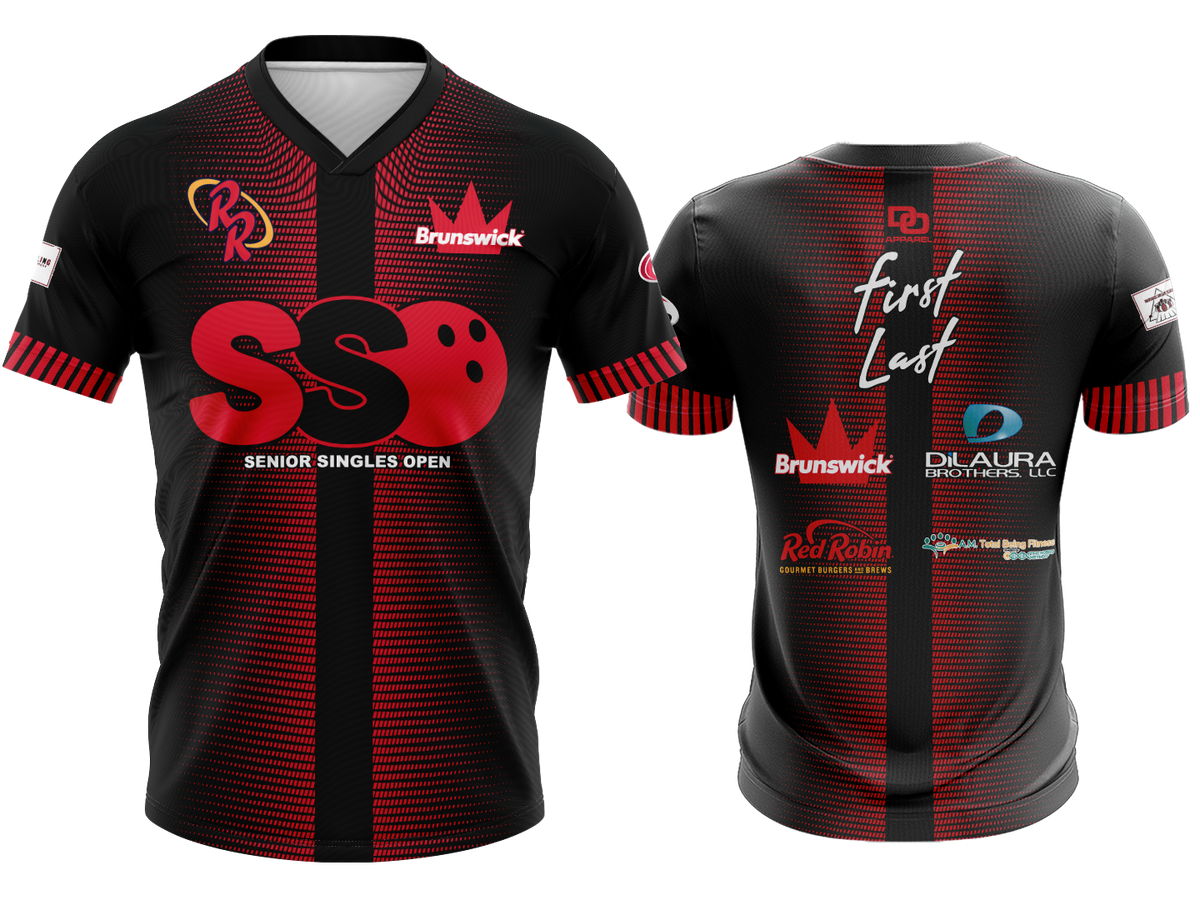 Custom V-Neck Jersey - Black/Red
