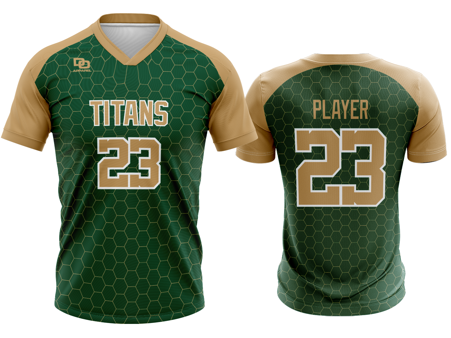 Custom V-Neck Jersey - Green