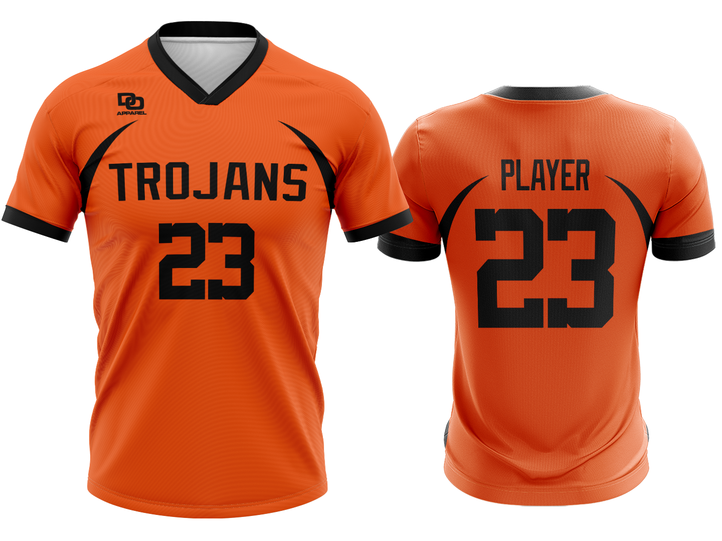 Custom V-Neck Jersey - Orange
