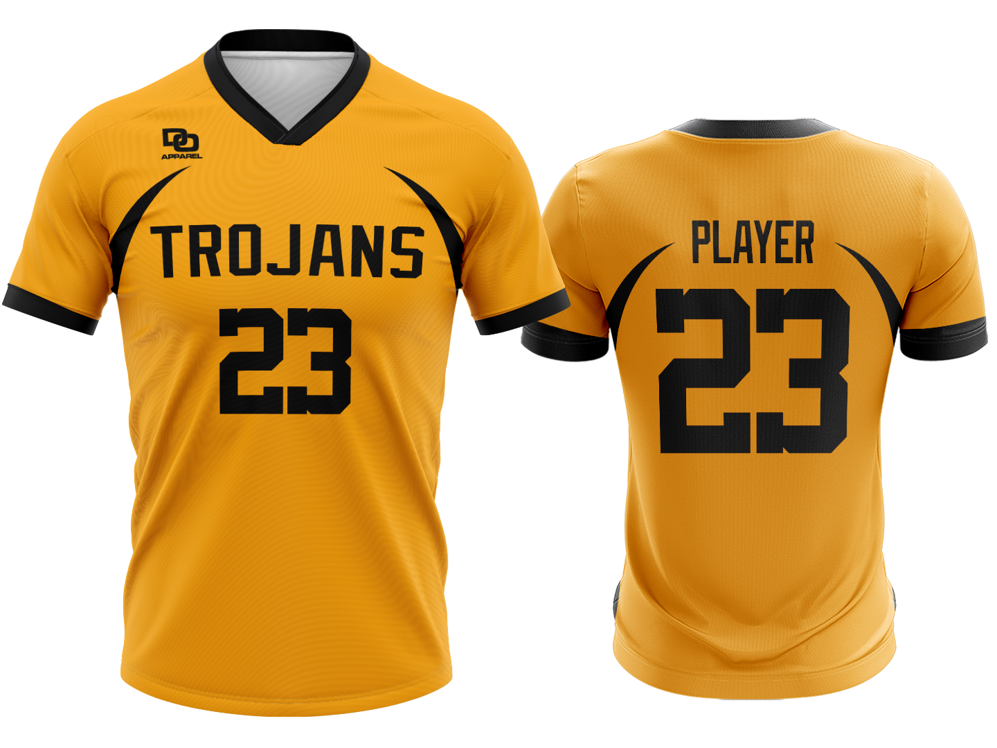 Custom V-Neck Jersey - Gold